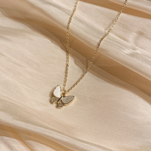 Load image into Gallery viewer, Fairy Sister Moonstone Butterfly Necklace Female Light Luxury Choker