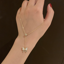 Load image into Gallery viewer, Fairy Sister Moonstone Butterfly Necklace Female Light Luxury Choker