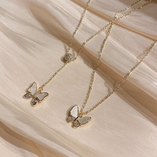 Load image into Gallery viewer, Fairy Sister Moonstone Butterfly Necklace Female Light Luxury Choker