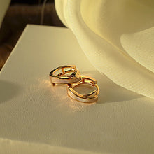 Load image into Gallery viewer, Cross Fritillaria Shell Hoop Earrings for Women