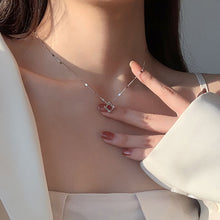 Load image into Gallery viewer, Cube Geometric Necklace Female Simple Elegant Shiny Chain