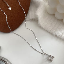 Load image into Gallery viewer, Cube Geometric Necklace Female Simple Elegant Shiny Chain