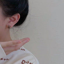 Load image into Gallery viewer, Brown Flocked Bear Bunny Earring Set