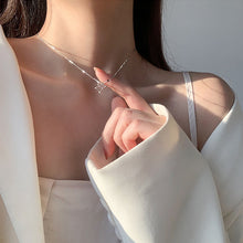 Load image into Gallery viewer, Cube Geometric Necklace Female Simple Elegant Shiny Chain