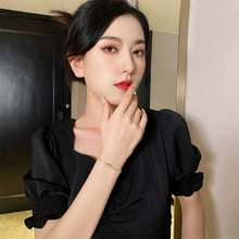 Load image into Gallery viewer, Cubic Zirconia Crystal Gold Chain Lucky Bracelet