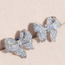 Load image into Gallery viewer, Cute Bowknot Stud Earrings for Women with Zircon