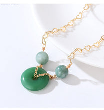 Load image into Gallery viewer, Double Layer Green Natural Crystal Bracelet