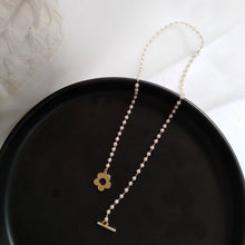 Load image into Gallery viewer, Flower Pearls Pendant Necklace New Cute Romantic Gothic Chain