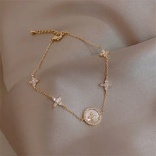 Load image into Gallery viewer, Cubic Zirconia Natural Shell Stone Charm Bracelet