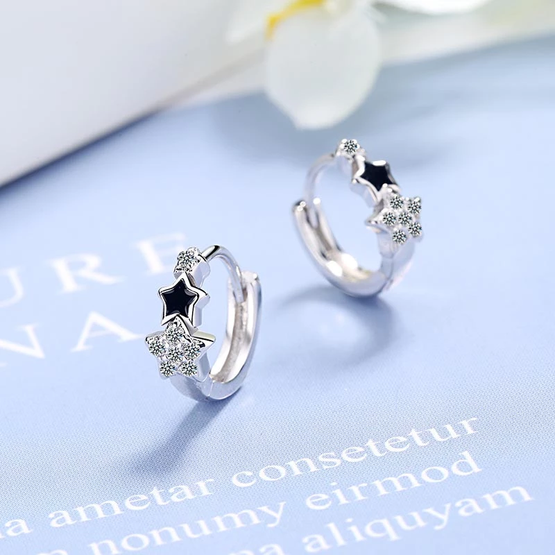 Earrings for Women Trendy Elegant Star Geometric Crystal Jewelry Gifts
