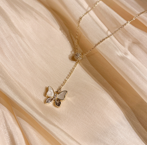 Fairy Sister Moonstone Butterfly Necklace Female Light Luxury Choker