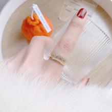 Load image into Gallery viewer, Zircon Elegant Letter Adjustable Ring
