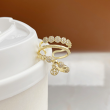 Load image into Gallery viewer, Zircon Elegant Letter Adjustable Ring
