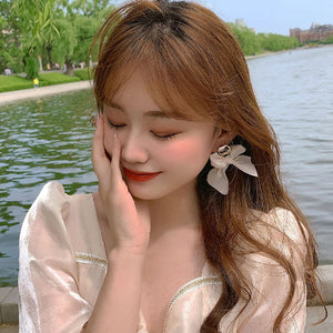 Jewelry Korean Sweet Black White Bowknot Women