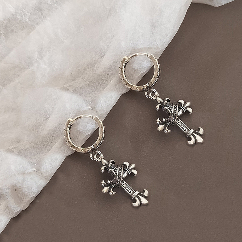 Cross Earrings for Women Antique Cross Ear