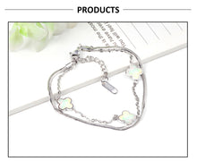 Load image into Gallery viewer, Flower Pendant with Shell Snake Chain Bracelet
