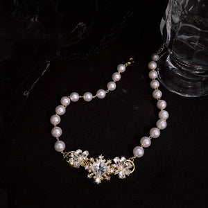 Elegant Luxury Pearl Beads Choker Necklace For Women