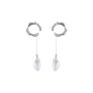 Irregular Transparent Crystal Pendientes Earrings