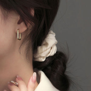 Korean New Trendy O-Shape Square Hoop Earrings