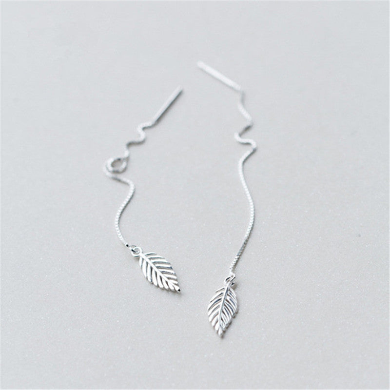 Tassel Leaf Charm Drop Earring For Women Girls