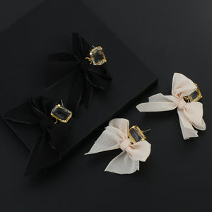 Jewelry Korean Sweet Black White Bowknot Women