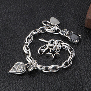 Fashion Vintage Party Star Key Pendant Couples  Bracelet