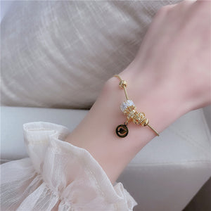 Classic Adjustable Gold Chain Lucky Bracelet Jewellery