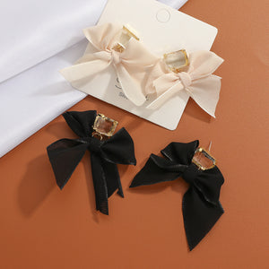 Jewelry Korean Sweet Black White Bowknot Women