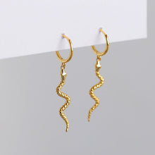 Load image into Gallery viewer, Hot Sale Snake-shaped Animal Pendant Hoop Earrings
