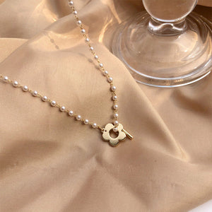 Flower Pearls Pendant Necklace New Cute Romantic Gothic Chain