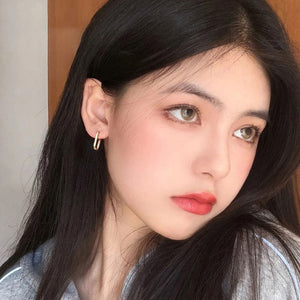 Korean New Trendy O-Shape Square Hoop Earrings