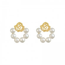 Load image into Gallery viewer, Korea New Fashion Rose Pearl Stud Earrings For Women
