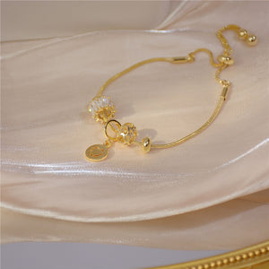 Classic Adjustable Gold Chain Lucky Bracelet Jewellery