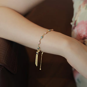 jewelry simple color dripping oil chain tassel bracelet