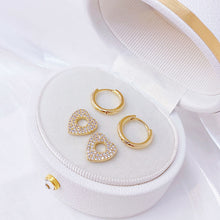 Load image into Gallery viewer, Cute Minimalist Heart Earrings Romantic Elegant Opening Earrings
