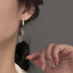 Korean New Trendy O-Shape Square Hoop Earrings