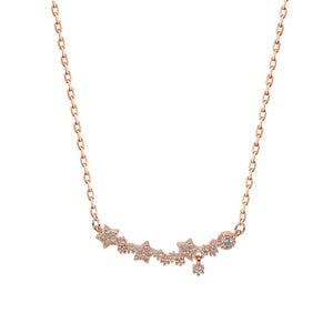 Glitter Diamond Smile Flower Necklace