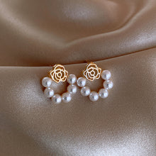 Load image into Gallery viewer, Korea New Fashion Rose Pearl Stud Earrings For Women
