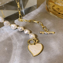 Load image into Gallery viewer, Heart Shape Vintage Pearl Necklaces French Romantic Style
