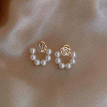 Load image into Gallery viewer, Korea New Fashion Rose Pearl Stud Earrings For Women
