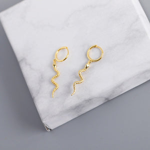 Hot Sale Snake-shaped Animal Pendant Hoop Earrings