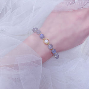 Classic Luxury Natural Moonstone Pearl Beaded Bracelet