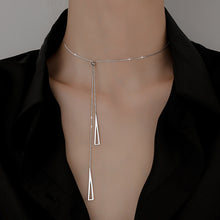 Load image into Gallery viewer, Geometric Triangle Necklace for Women Adjustable Clavicle Chai
