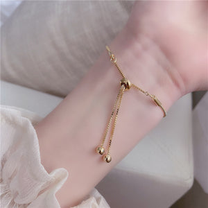 Classic Adjustable Gold Chain Lucky Bracelet Jewellery