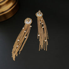 Load image into Gallery viewer, Fresh Water Baroque Flat Pearl Tassel Long Earrings
