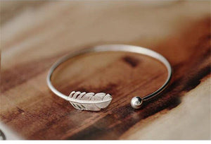 Feather Opening Bracelet Women Fashion Temperament Bracelet