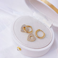 Load image into Gallery viewer, Cute Minimalist Heart Earrings Romantic Elegant Opening Earrings
