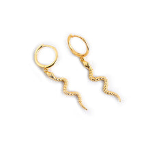 Load image into Gallery viewer, Hot Sale Snake-shaped Animal Pendant Hoop Earrings
