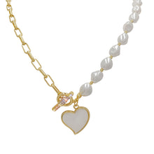 Load image into Gallery viewer, Heart Shape Vintage Pearl Necklaces French Romantic Style
