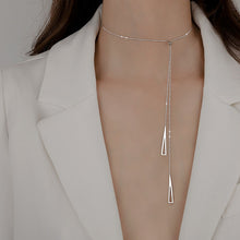 Load image into Gallery viewer, Geometric Triangle Necklace for Women Adjustable Clavicle Chai
